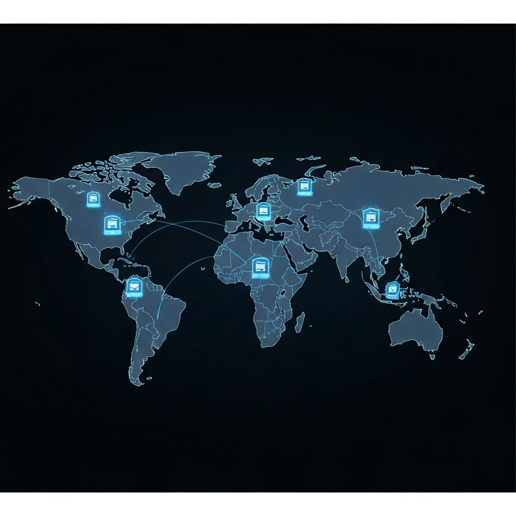 Global IoT coverage map showing connected devices across 190+ countries